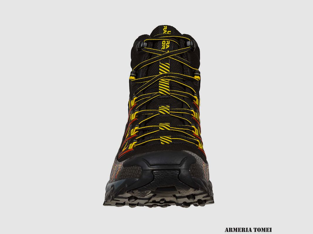 SHOES – MEN – LA SPORTIVA – ULTRA RAPTOR II MID GTX Black/Yellow, image 4 of 5