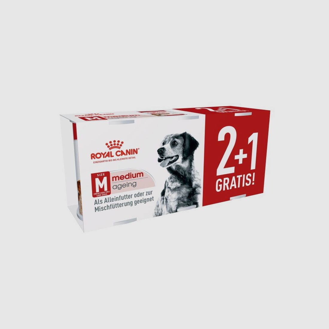 ROYAL CANIN Hunde Nassfutter MEDIUM Ageing Loaf Mousse 3 x 410g 2+1 Gratis