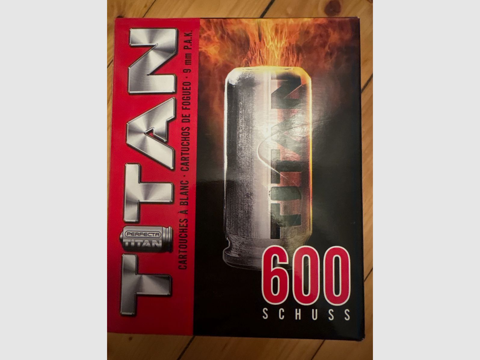 Perfecta Titan 600 strzałów 9mm P.A.K. naboje hukowe Schreckschuss