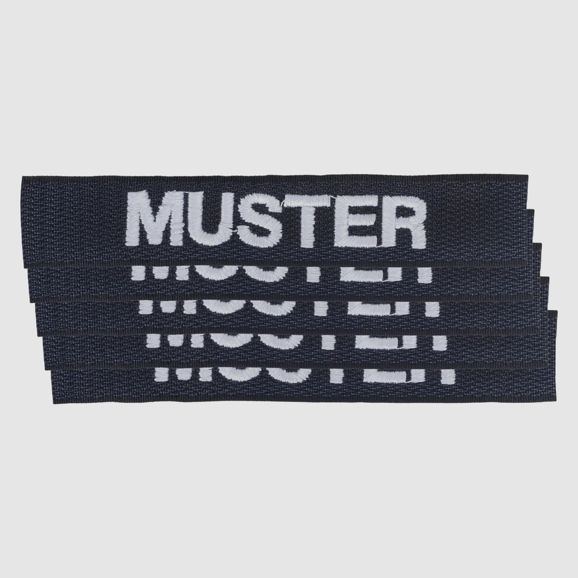 ASMC Namensbänder 5er Set einfach navy weiß