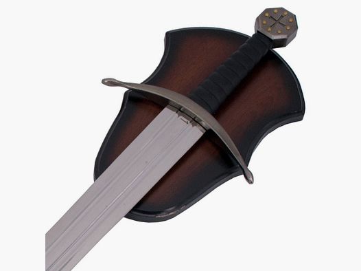 Espada templaria con soporte de pared