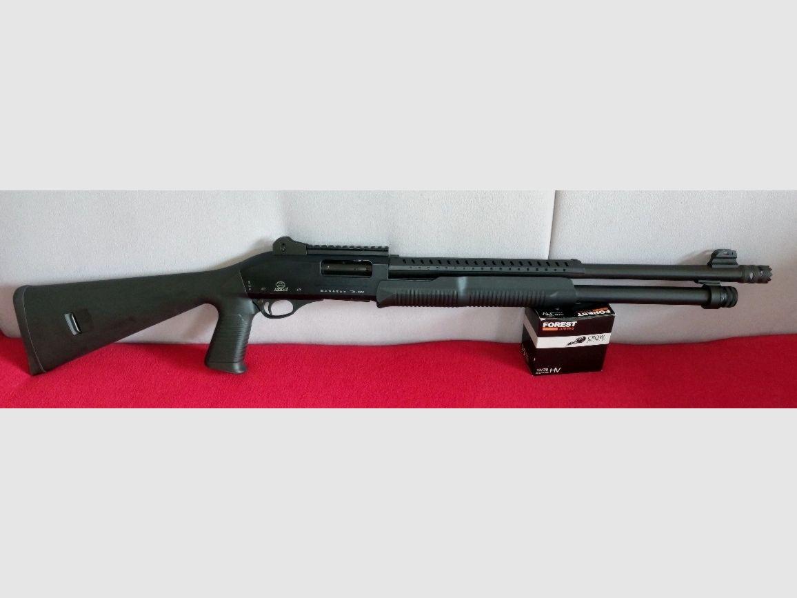 Akkar Karatay TK-355 - pump-action shotgun with fore-end and accessories