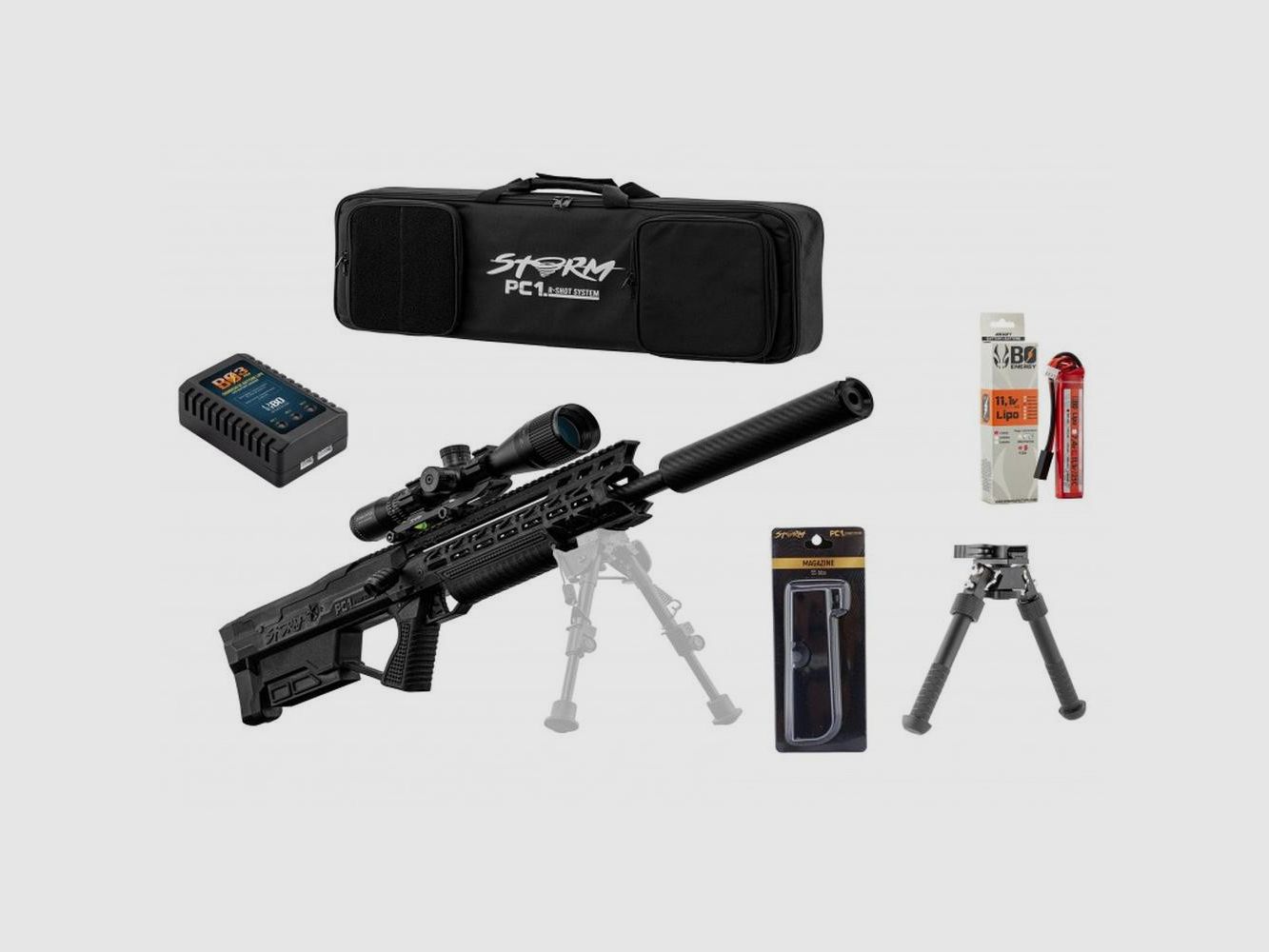 Pack PC1 Storm Pneumatisch Deluxe Storm Airsoft Schwarz - Zuverlässige Leistung - Überlegene Präzision - Für Verteidigung und Freizeit, Bild 4 von 5