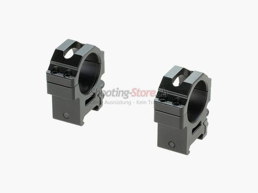 Leapers 30mm QD CNC Mount Rings Medium Black