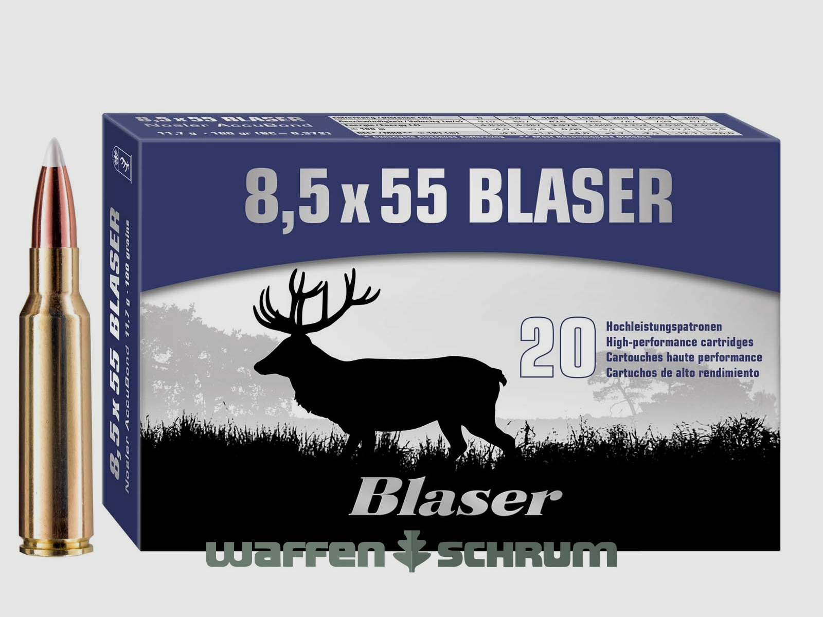 Blaser 8,5x55Blaser Teilmantel 13,6g -210gr