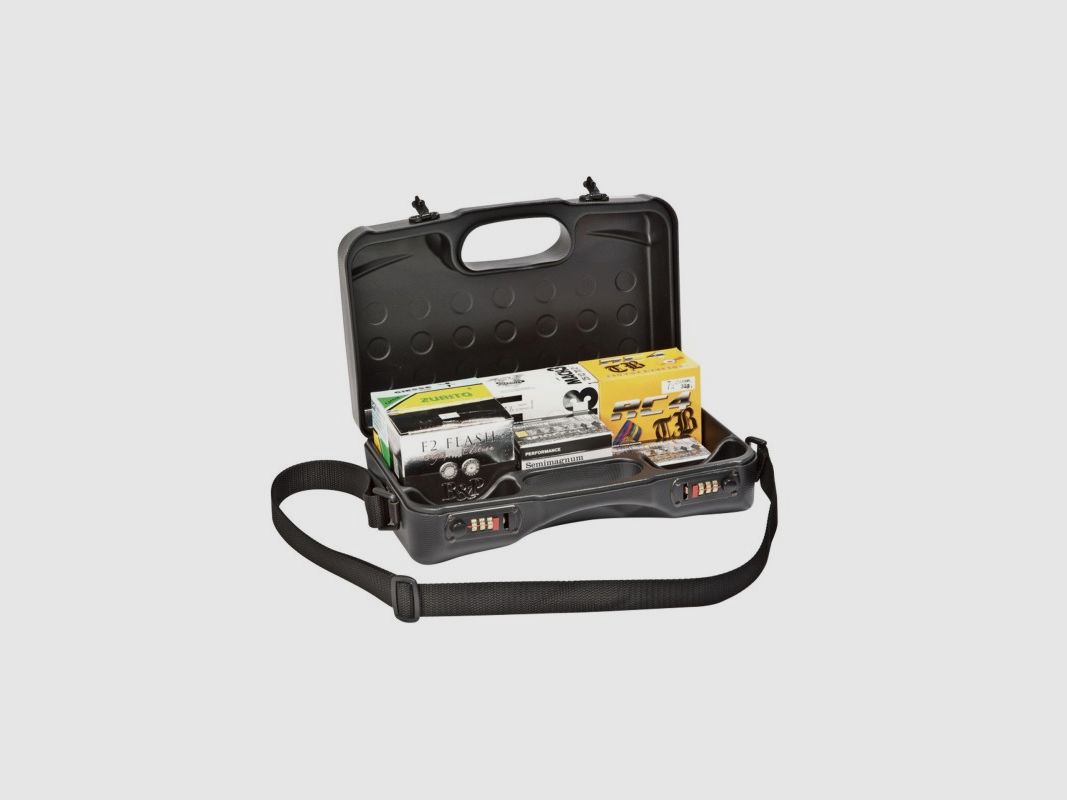 Thermoformed case with shoulder strap