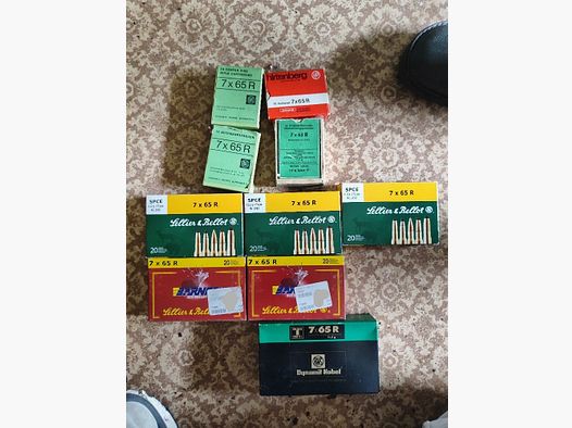 160 rounds of ammunition hunting ammunition caliber 7 x 65 R rifle cartridges long gun ammunition partial jacketed bullets