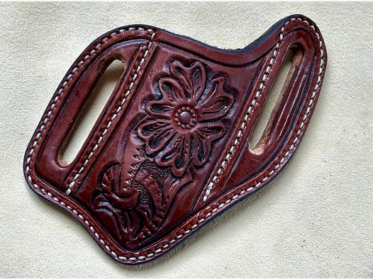 Pancake Messerholster mit floraler Verschneidung für Buck Modell 110, 112