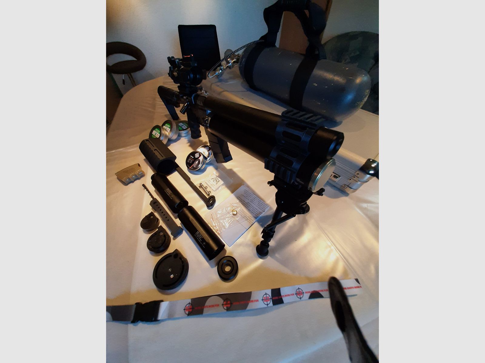 AEA HP MAX 9MM Luftgewehr F Version inkl. Schalldämpfer Pressluftflasche 300 Bar.  Tüf  2030