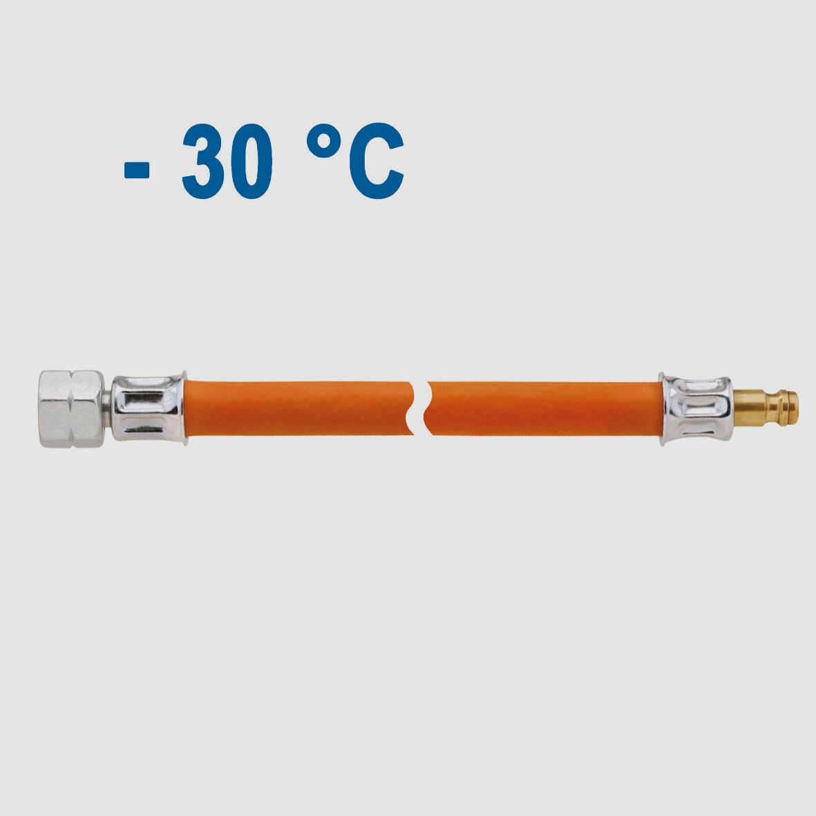 Mitteldruck-Schlauchleitung 10 bar, G 1/4 LH-ÜM x STN, 300 mm, Bild 2 von 3