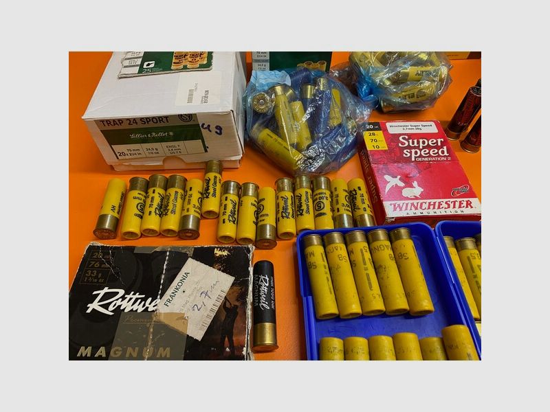 Chance ergreifen! 365 Patronen Markenware Flinte Kaliber 20 VHB, mach ein Angebot! LESEN! ANRUFEN!