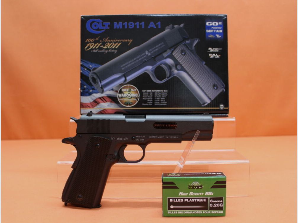 KWC. Airsoft CO2BB 6mm(Bullet) Colt® M1911A1 Pistole System CO2-Blow-Back (Semi-Auto)/ BAX S