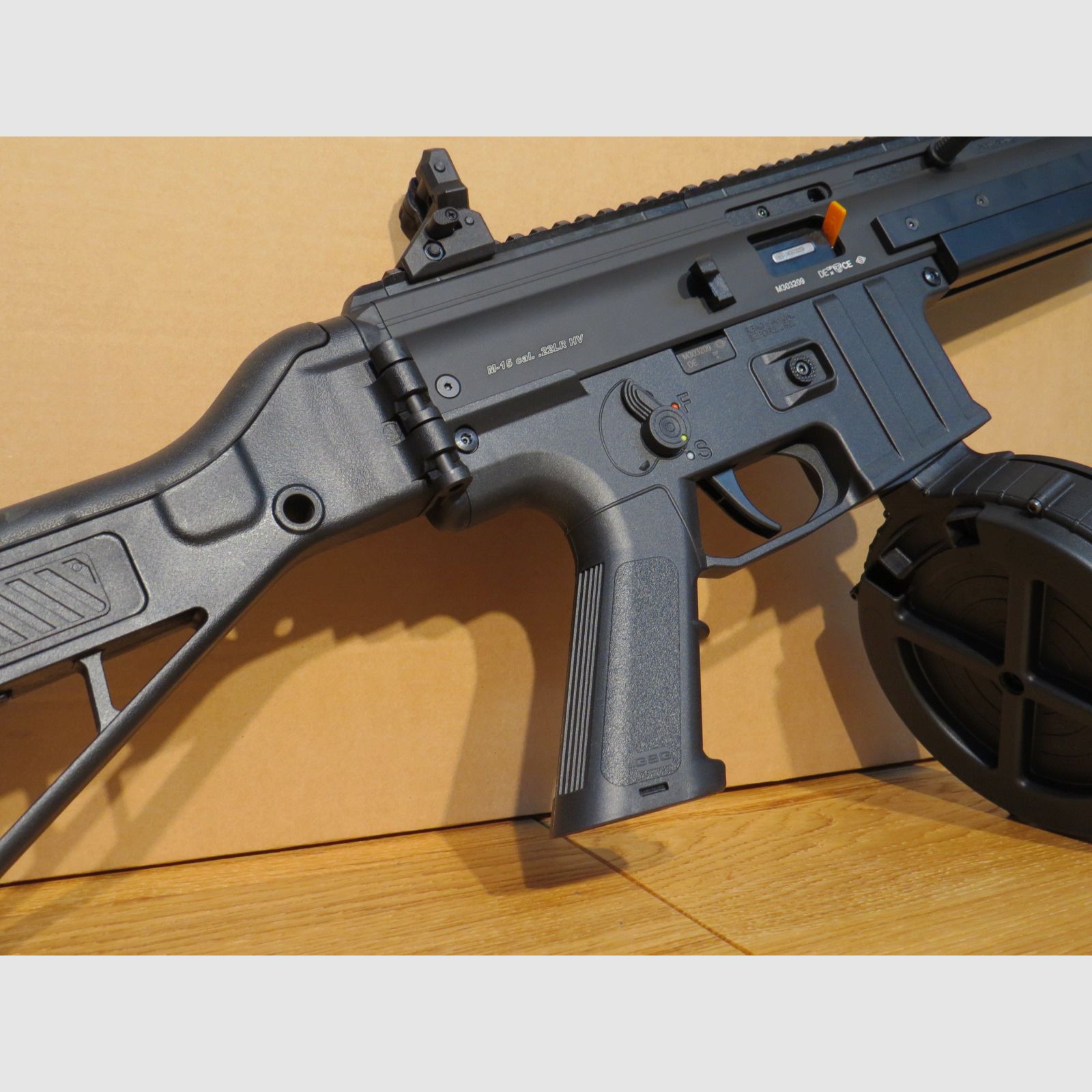 MAUSER M15 Sport - Semi-automatisch geweer - .22lr HV - Zwart - incl. 110 schots trommelmagazijn