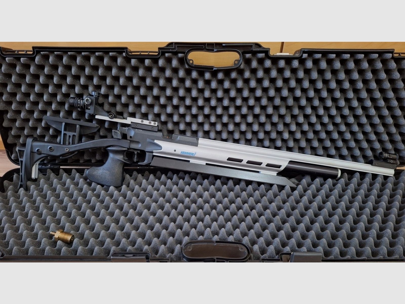 Match luchtgeweer Hämmerli AR 20 "Auflage" - Zilver - met nieuwe patroon - koffer en unieke uitrusting.