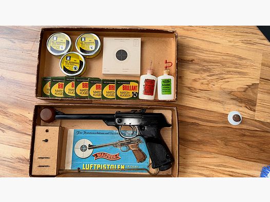 Walther LP53 – Luftdruckpistole im Komplett-Set – Baujahr 1954 - James Bond 007 Sammlerstück