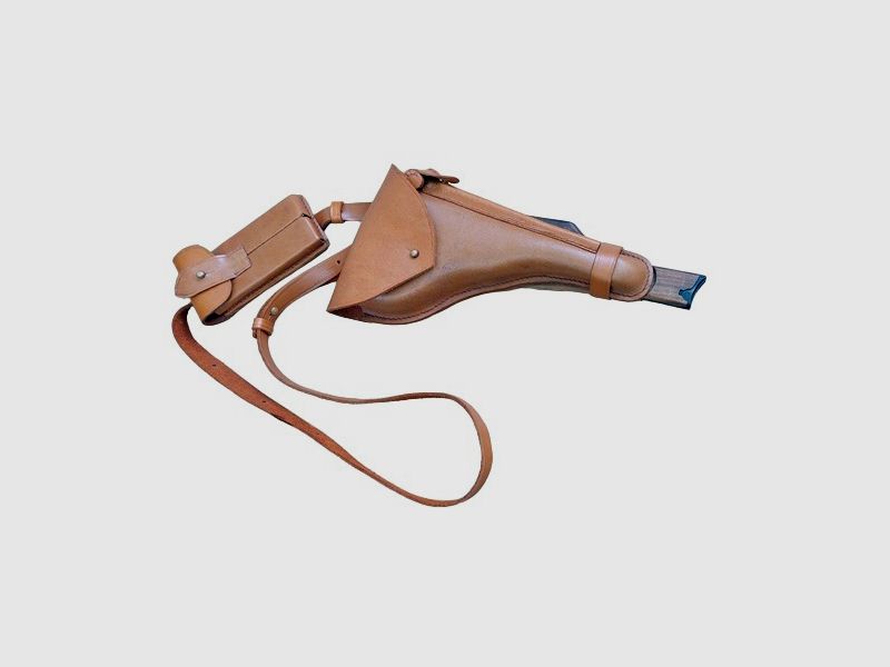 REPRO Marine Luger P04 Set mit Holster Putzstock Magazintasche Anschlagschaft und Beriemung