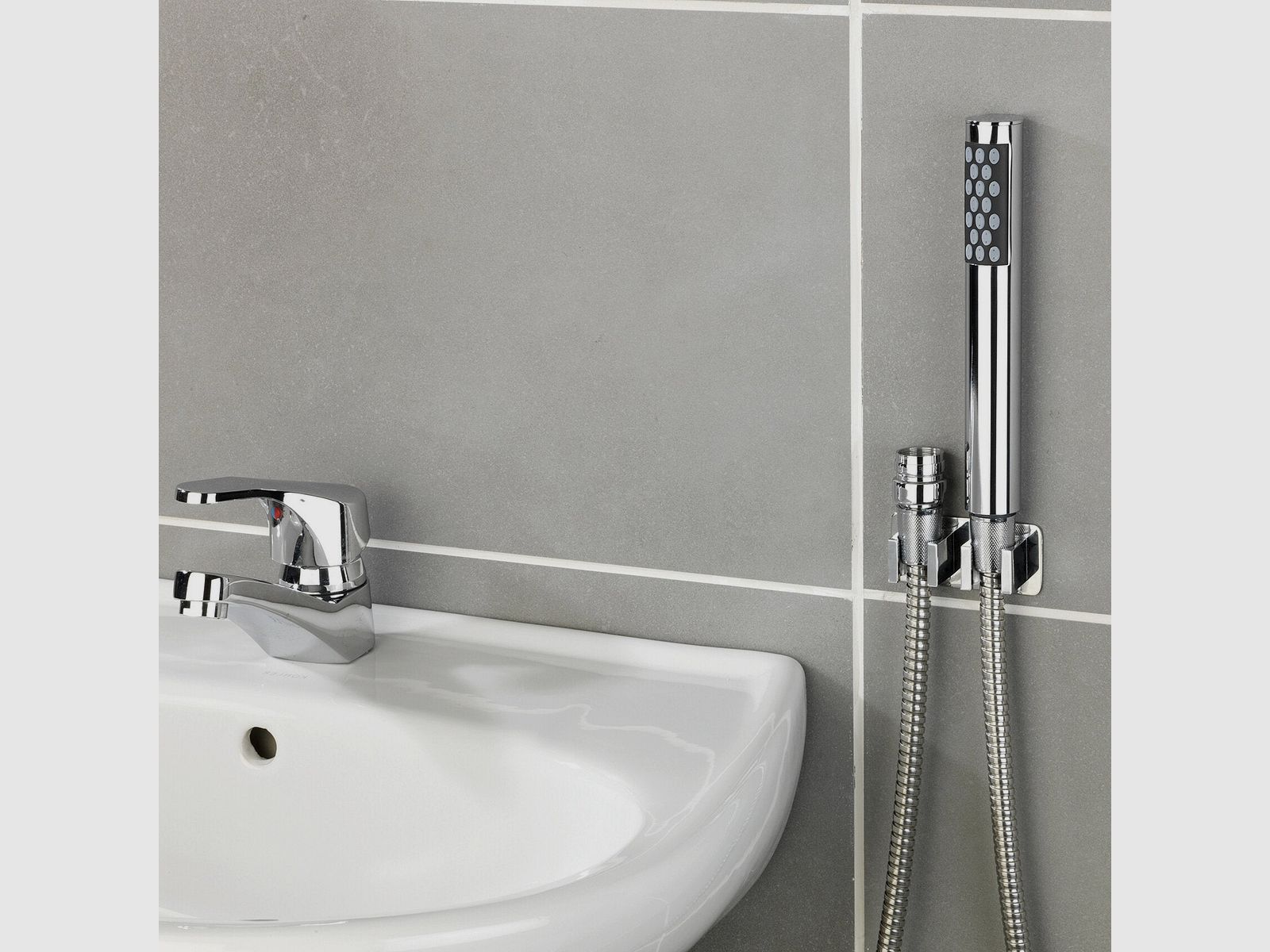 Doccetta per lavabo con gancio Duo, immagine 3 di 4