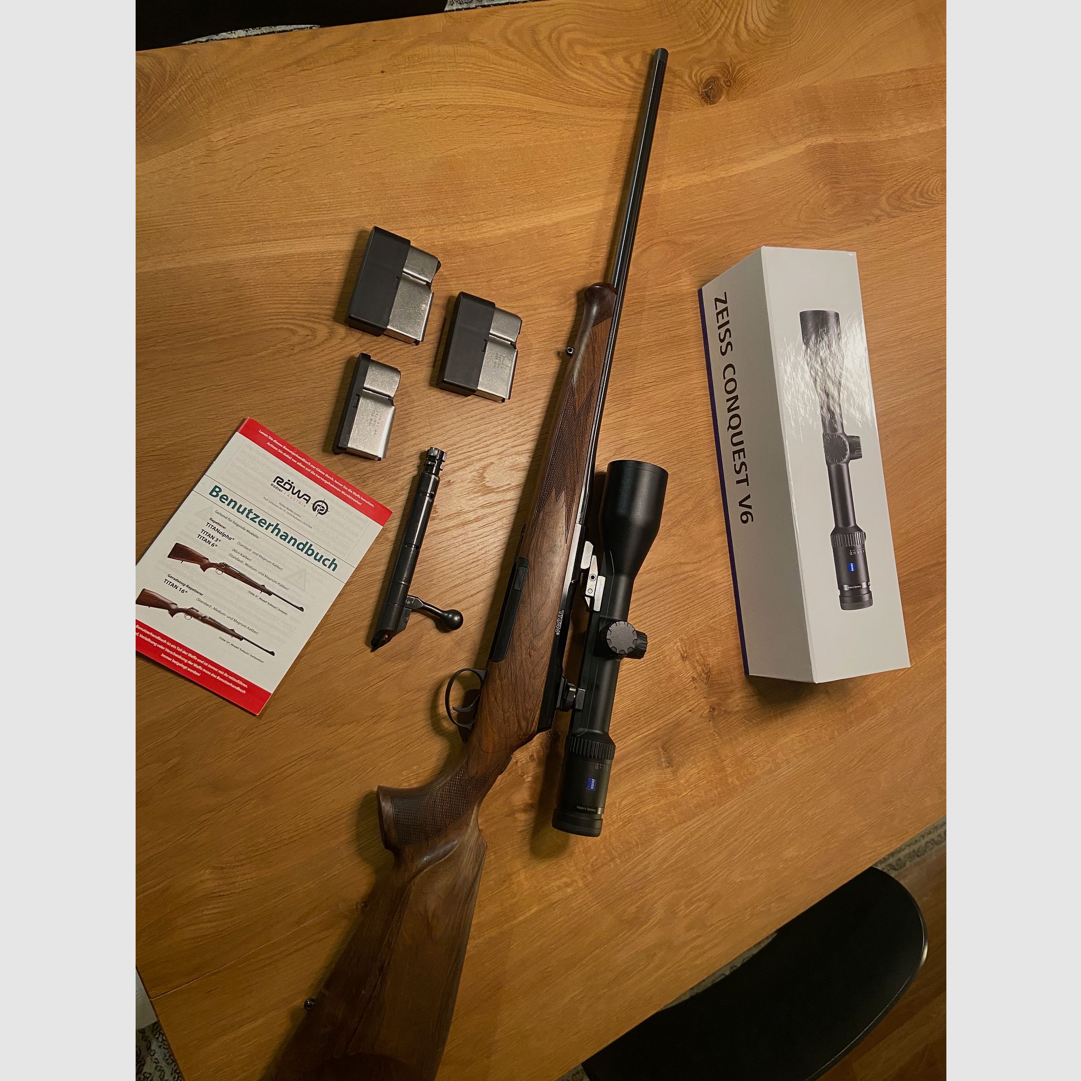 Rößler Titan 6 Repetierer mit Zeiss V6 2,5-15 x 56 Rösler Titan 6, keine Mauser, keine Sauer, keine Blaser