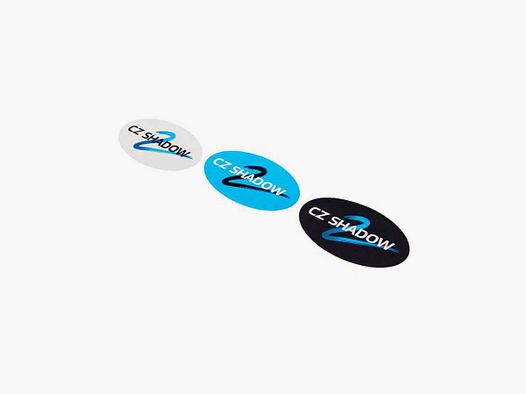 CZ Shadow 2 Sticker - 75x45mm, Kleur: Blauw