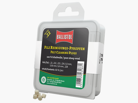 Ballistol Filz Reinigungs-Pfropfen Klassik, .22