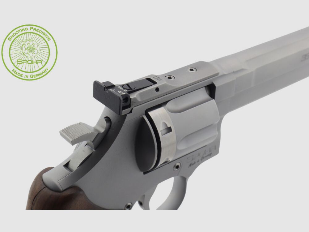 SPOHR L562 Standard 6.0 Stainless 6" Revolver with interchangeable cylinder 9mm Made in Germany
