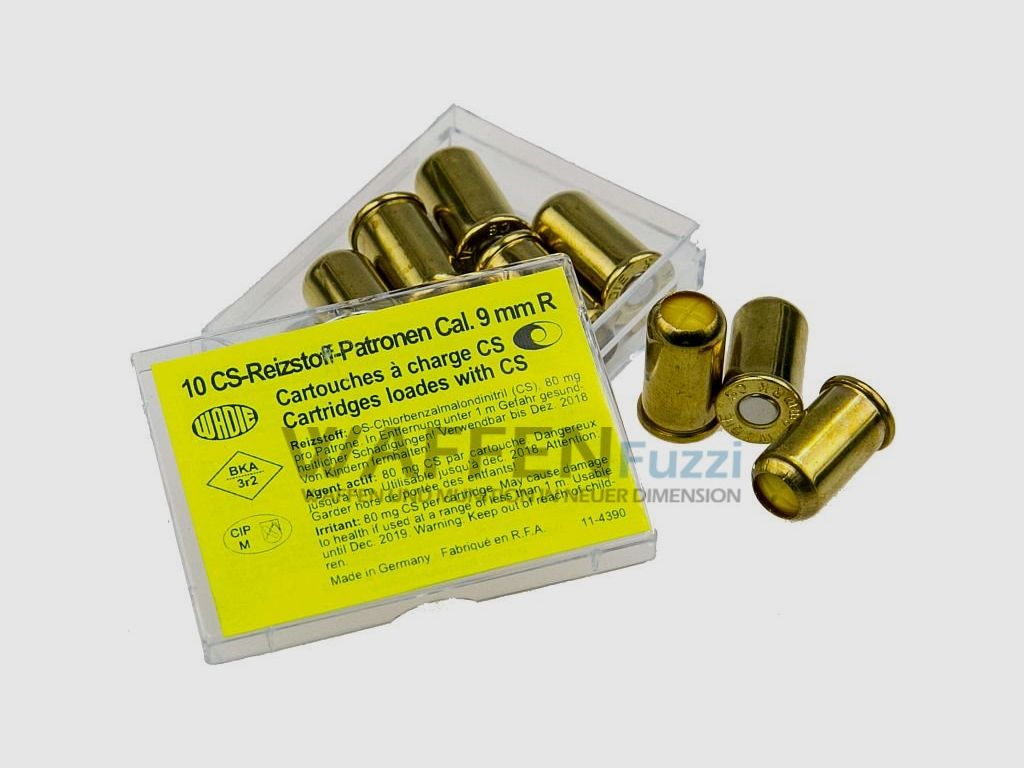 Wadie 9 mm CS Gaspatronen für Revolver 10 Schuss