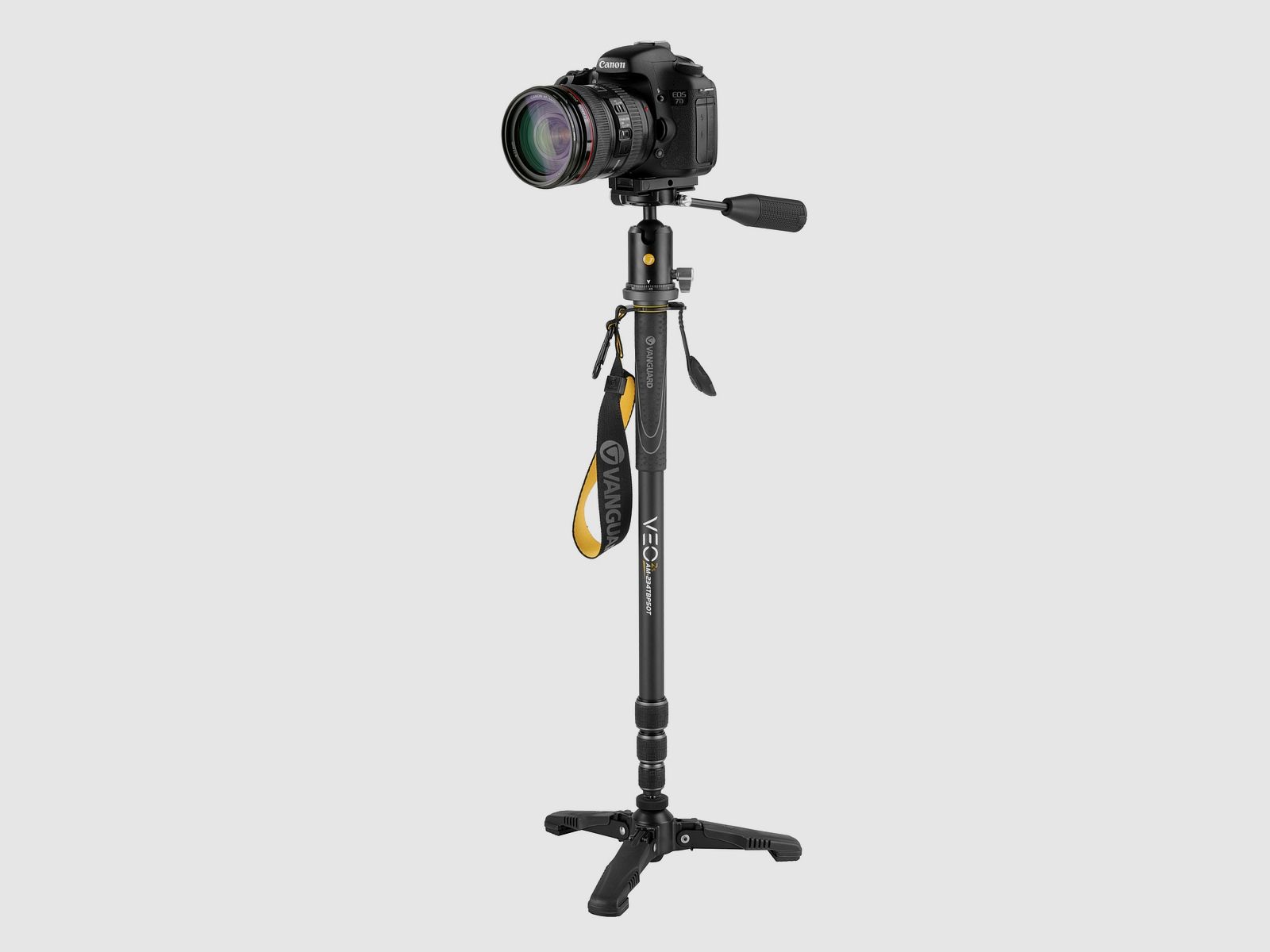 Vanguard Veo 2S AM-234TBP50T – Monopiede in alluminio con piede retrattile, testa a sfera, immagine 2 di 8