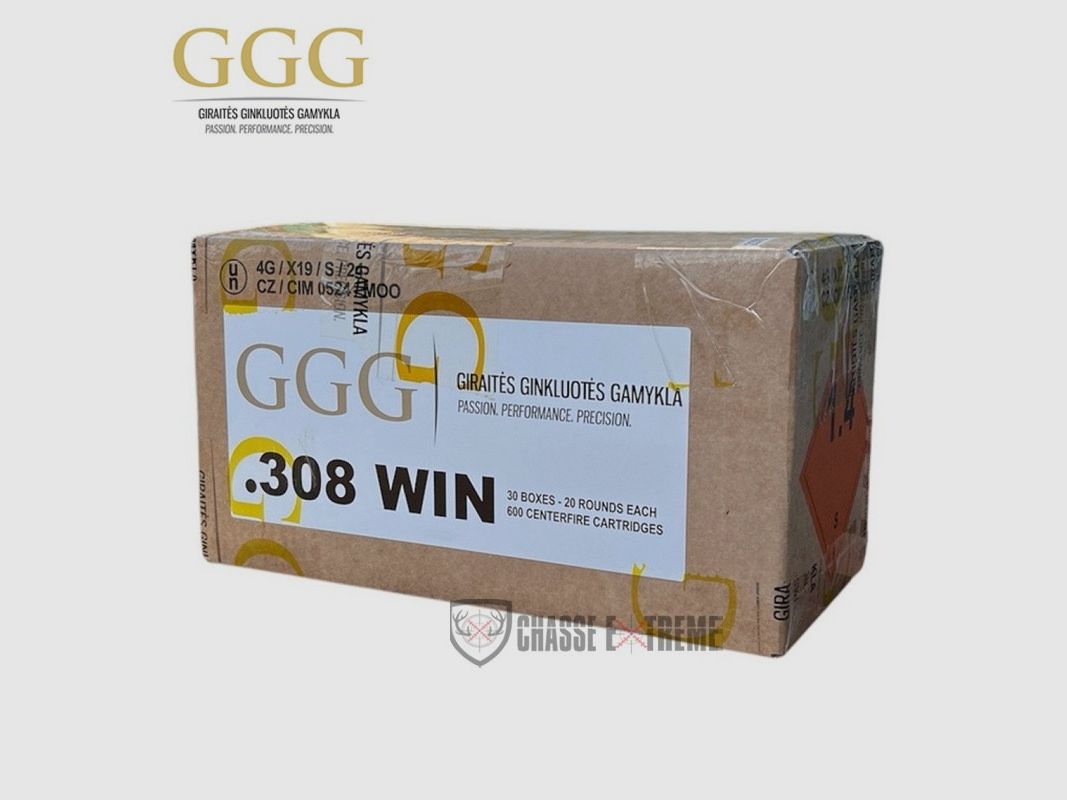 600 Patronen GGG 147Gr Kal. 308 Win FMJ