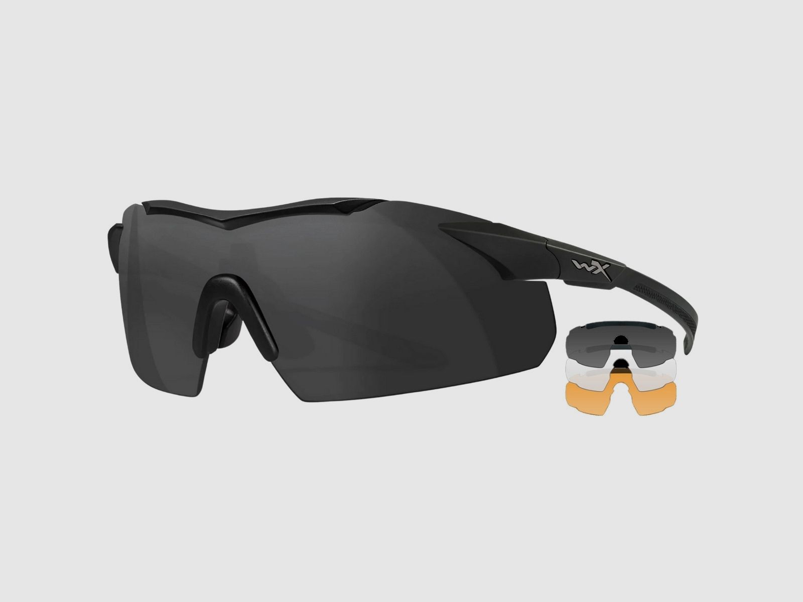 Wileyx - Okulary ochronne WX VAPOR, Wizjery: Smoke/Clear/Light Rust, Oprawki: Matte Black - 3502, zdjęcie 1 z 9