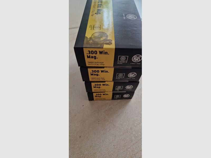 RWS Target Elite plus .300 Win Mag 175 gr, 4 Pack a 20 Schuss
