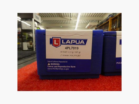 Lapua Ogives .30 / 308 FMJ BT 185gr (x100)