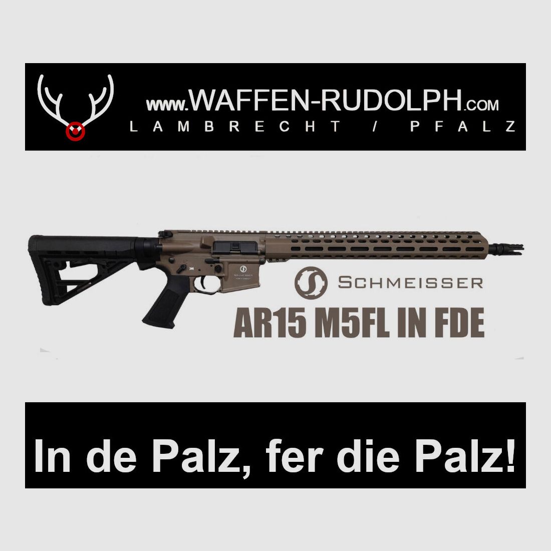 Schmeisser AR15 M5FL in FDE 16.75" 223REM Semi-Automatic Rifle ***PFALZKRACHER*** NEW at Waffen Rudolph