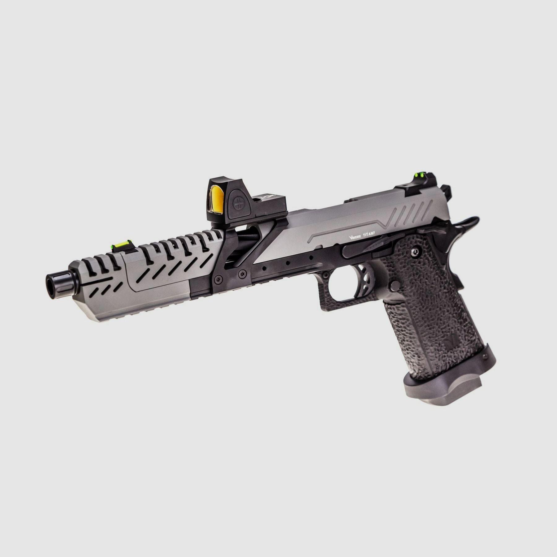 REPLIK GBB GAS HI-CAPA TITAN 7 SCHWARZ / GRAU 1,0J + ROTPUNKTVISIER BDS, Bild 1 von 4