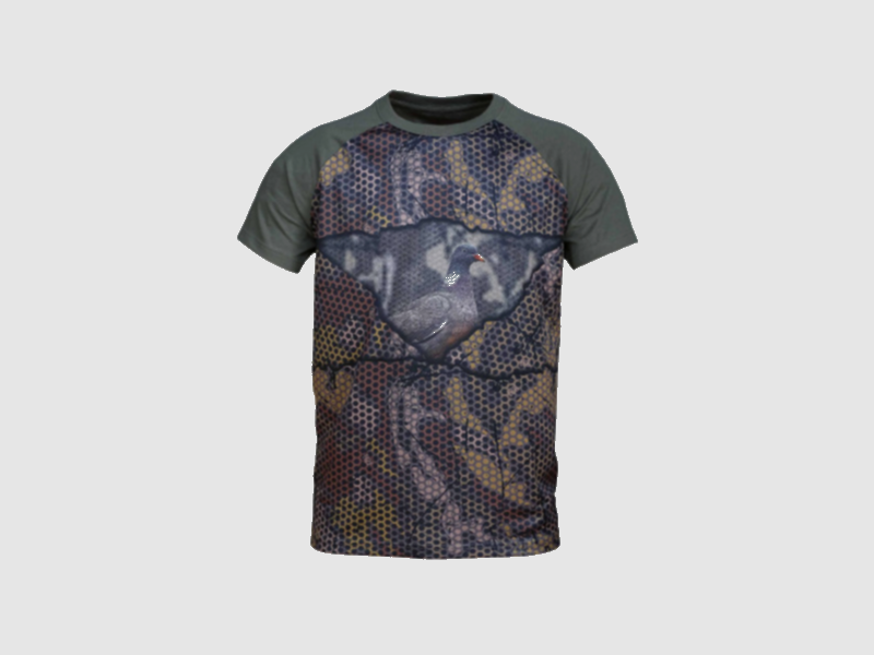 T-Shirt Forest Print 3D „Taube“