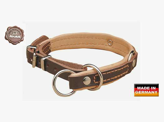 Halsung, braun, AKAH 40cm, Würger mit Begrenzung