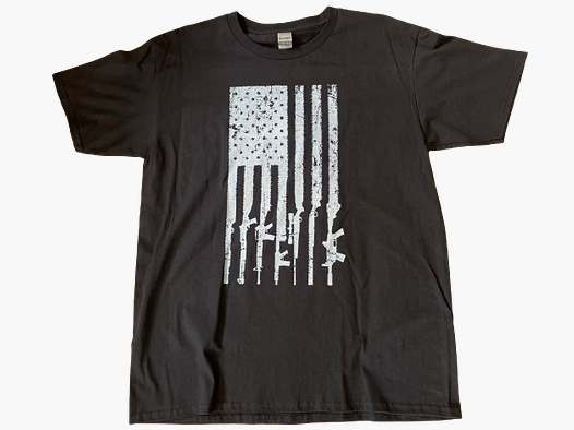 T-SHIRT "FLAG" - SCHWARZ