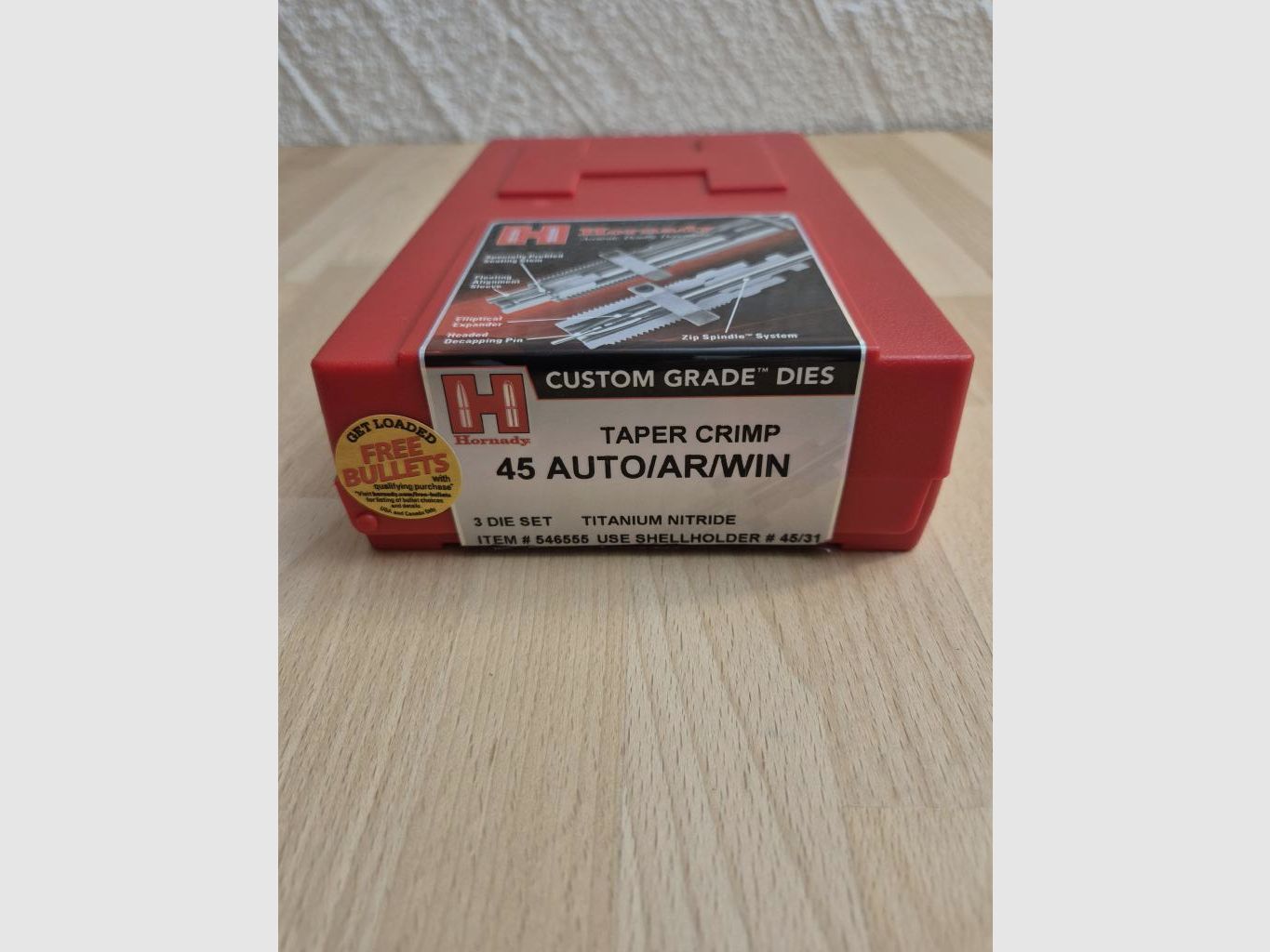 Hornady Custom Grade Matrizensatz avec Taper Crimp .45 Auto/AR/WIN Mag (.451), #546555, NEUF