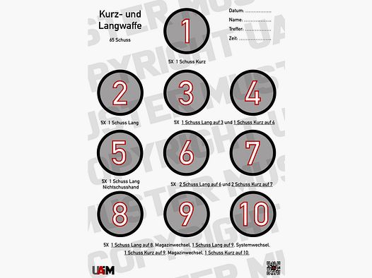 Cible A1 pour armes courtes et longues Daily Dot Drill pour une utilisation polyvalente...