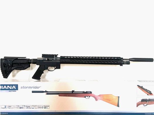 Luftgewehr Diana Stormrider mit Aluminium AR15-Tactical-Schaftsystem, F frei ab 18 mit 35J Exportkit