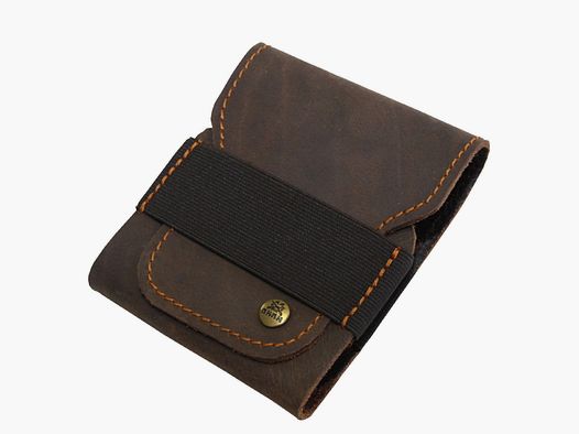 Estuche para cartuchos AKAH de cuero de búfalo con pull-up