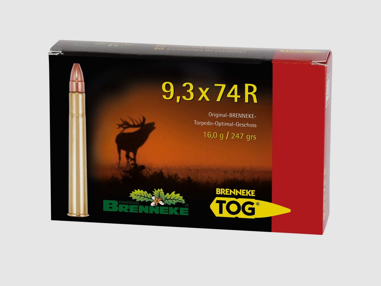 Brenneke 9.3×74 R TOG 16.0g/247grs.