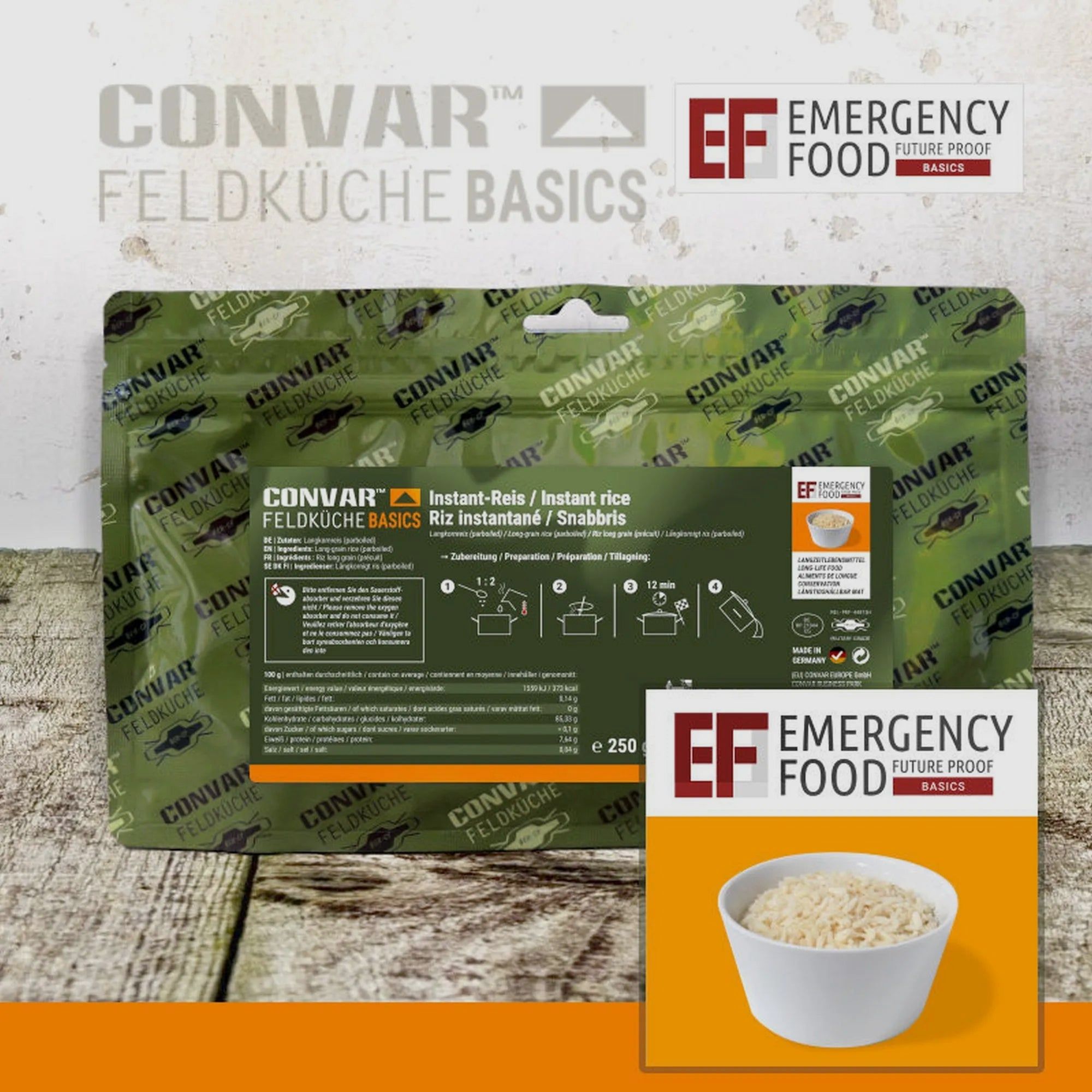 EF Emergency Food Feldküche Basics Instant-Reis 250 g