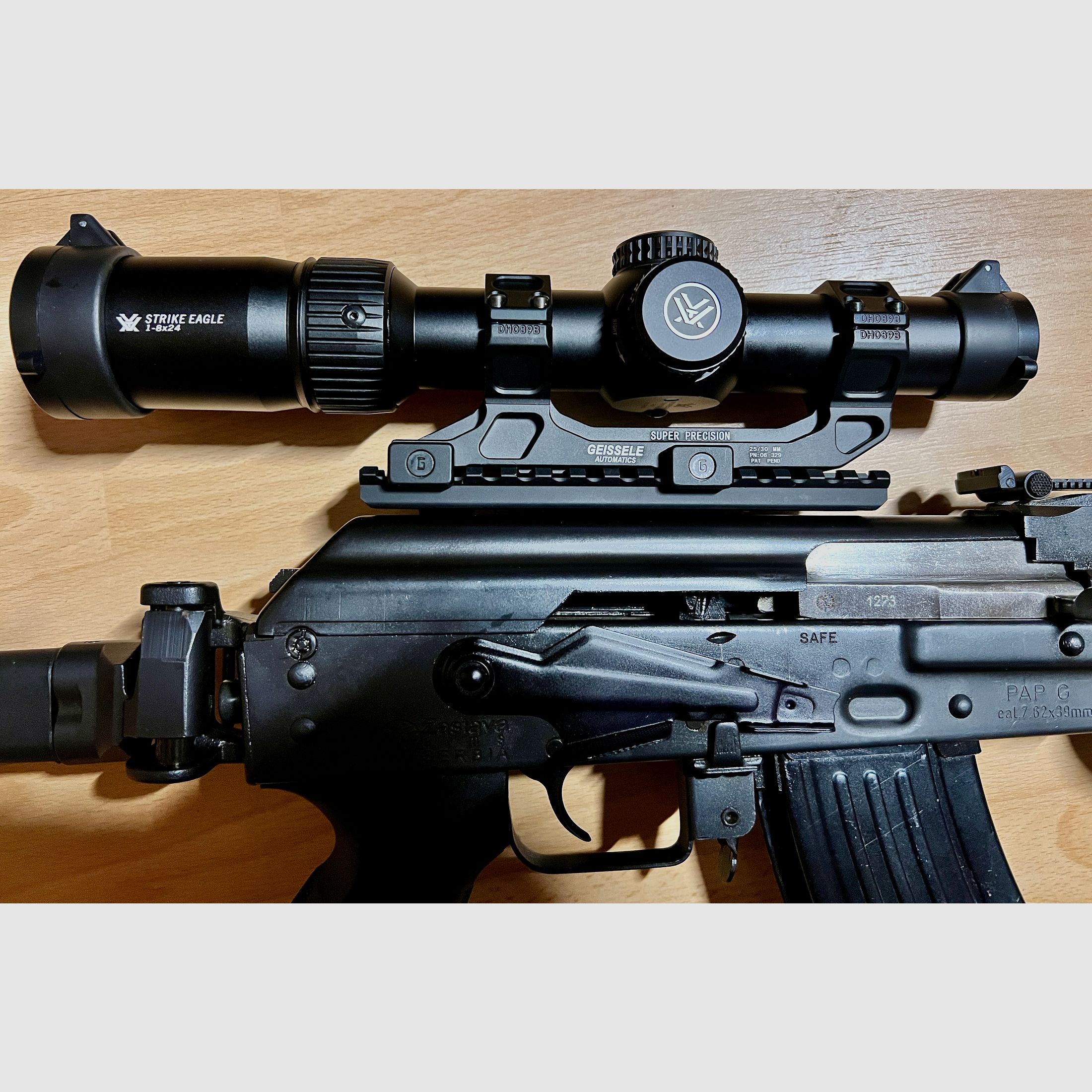 Zastava PAP-G 7,62×39 Komplettsetup – Vortex Strike Eagle 1-8×24 – Ultimak Rail – UTG QD Mount – Profi-Konfiguration | AK Sammlerstück | Jagd & Sport | keine Saiga / Molot / Arsenal / WBP