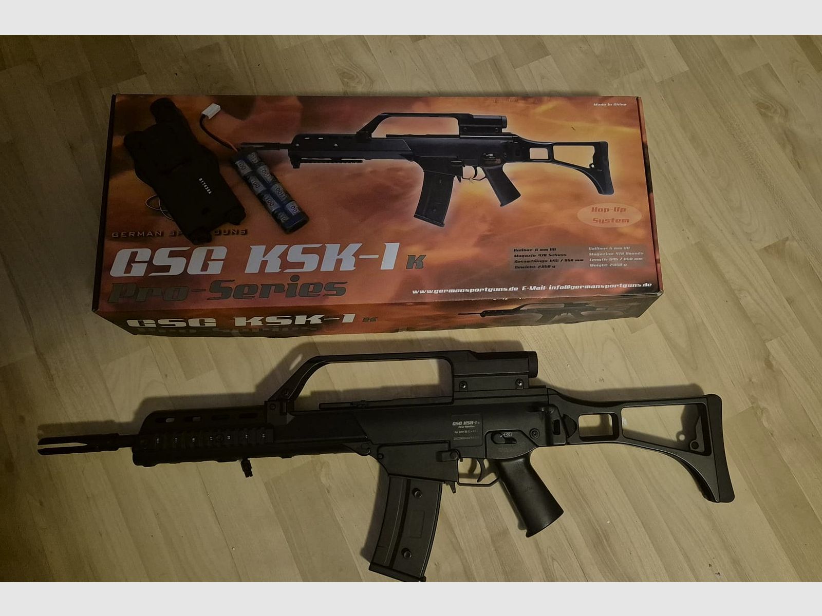 GSG KSK-1K Airsoft G36 <0.5 Joule including magazine, batteries, charger