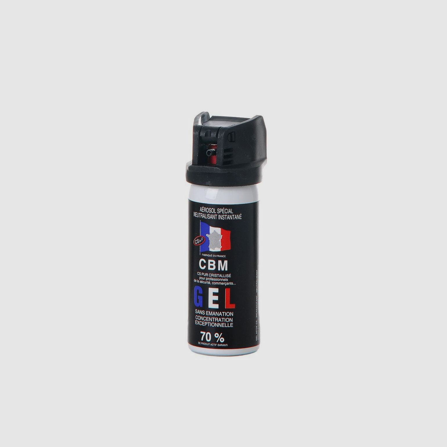 Bombe CBM gel defense cs capot clapet 50ML
