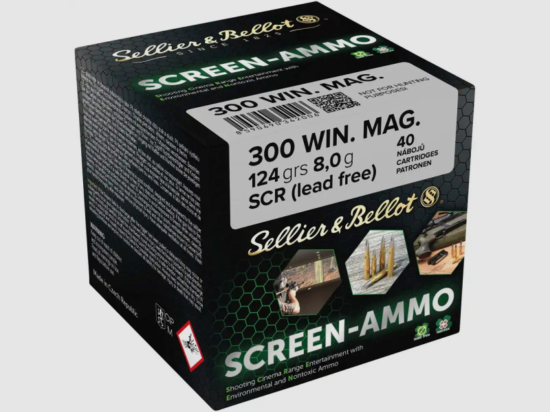 Sellier & Bellot .300 Win. Mag. Screen-Ammo SCR Zink 8,0g/124grs.