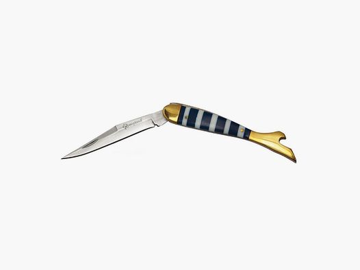 Cuchillo femenino hoja 8 cm. mango nácar azul Stepland