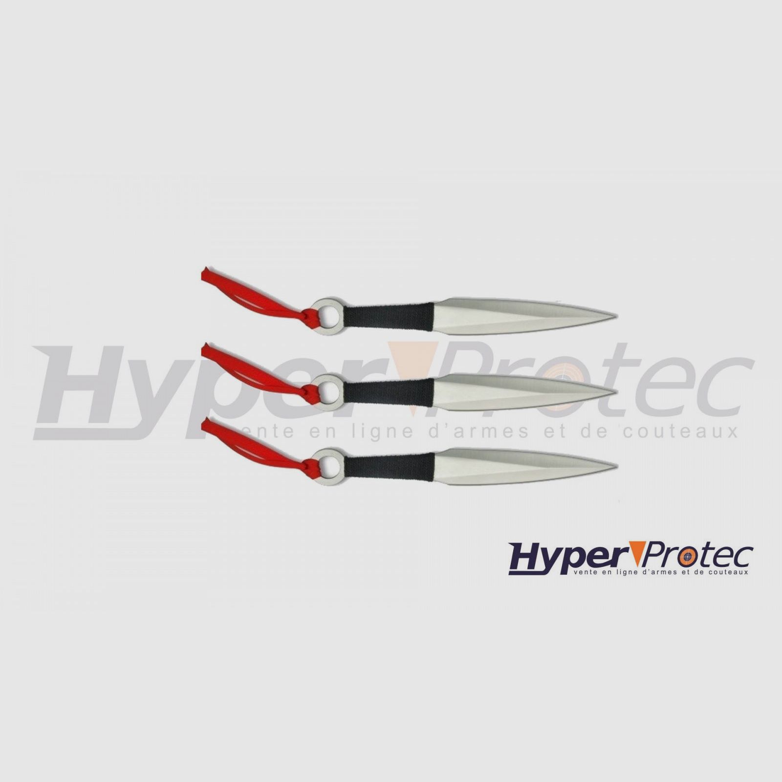 Set aus 3 Kunai-Wurfmessern mit Nylonetui, Bild 2 von 4