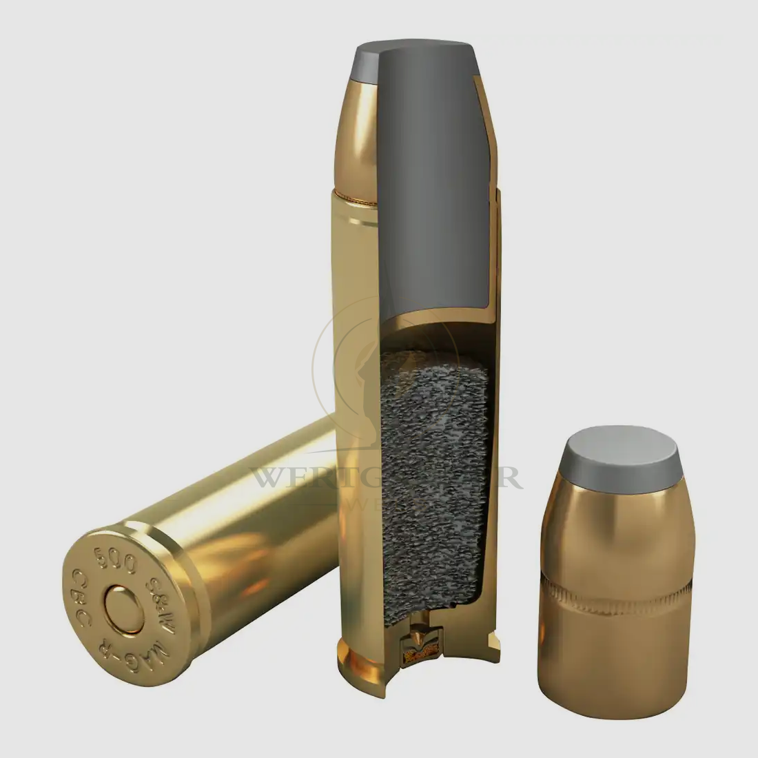 Magtech .500 S&W Semi-Rivestito Piatto 21,0g/325grs., immagine 3 di 3