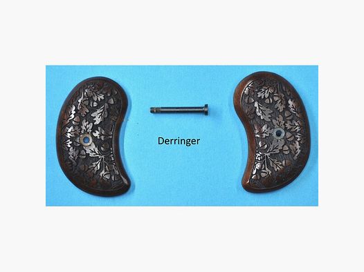 Echtholz-Griffschalen für Derringer Röhm u. Noris m. Eichenlaub